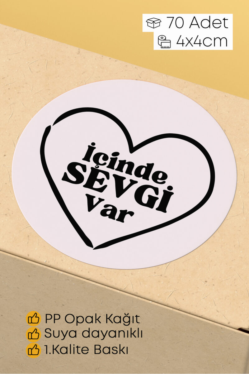 Thank You Sticker Teşekkürler Etiketi Kargo Ambalaj Paketleme Etiketi 4x4 70 Adet