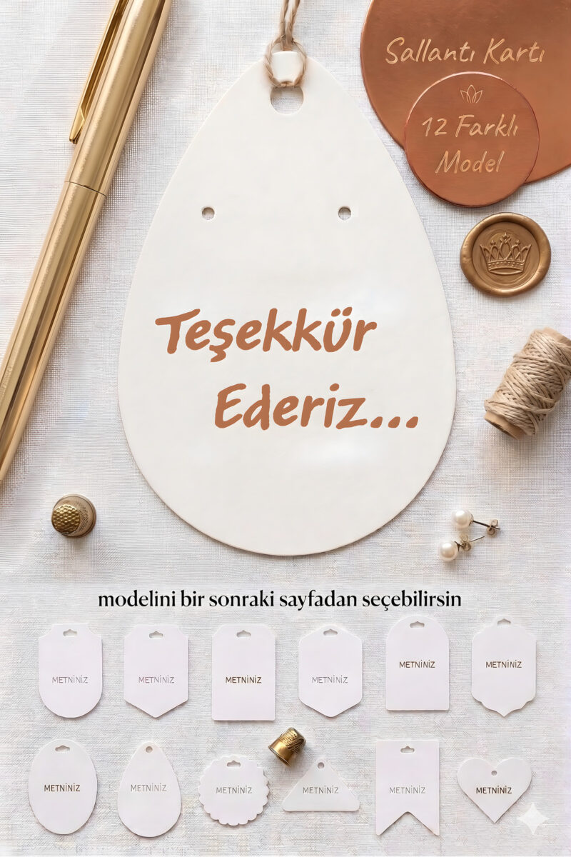 4x6cm 100 Adet Sallantı Kartı Paketleme Özelleştirilebilir Delikli Marka Etiketi