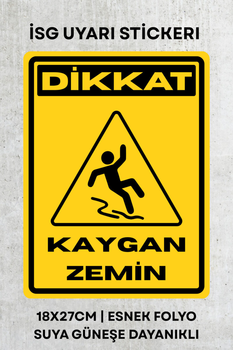 Kaygan Zemin Uyarı İkaz Etiketi - Folyo Etiket