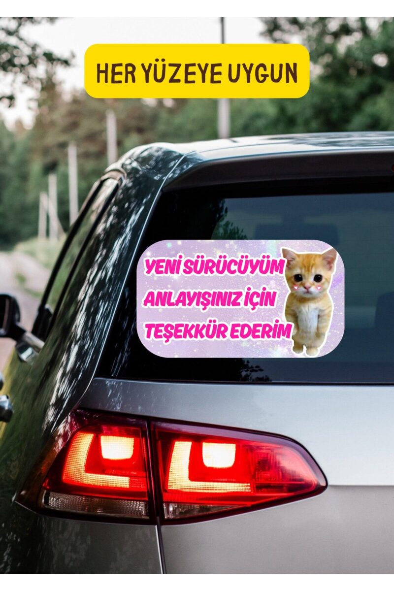 Acemi Sürücü Yeni Sürücü Sticker Su Geçirmez Sticker Araba Motor Duvar Cam Etiket Sticker