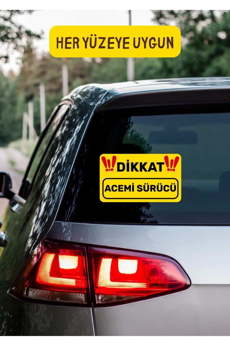 Acemi Sürücü Yeni Sürücü Sticker Su Geçirmez Sticker Araba Motor Duvar Cam Etiket Sticker
