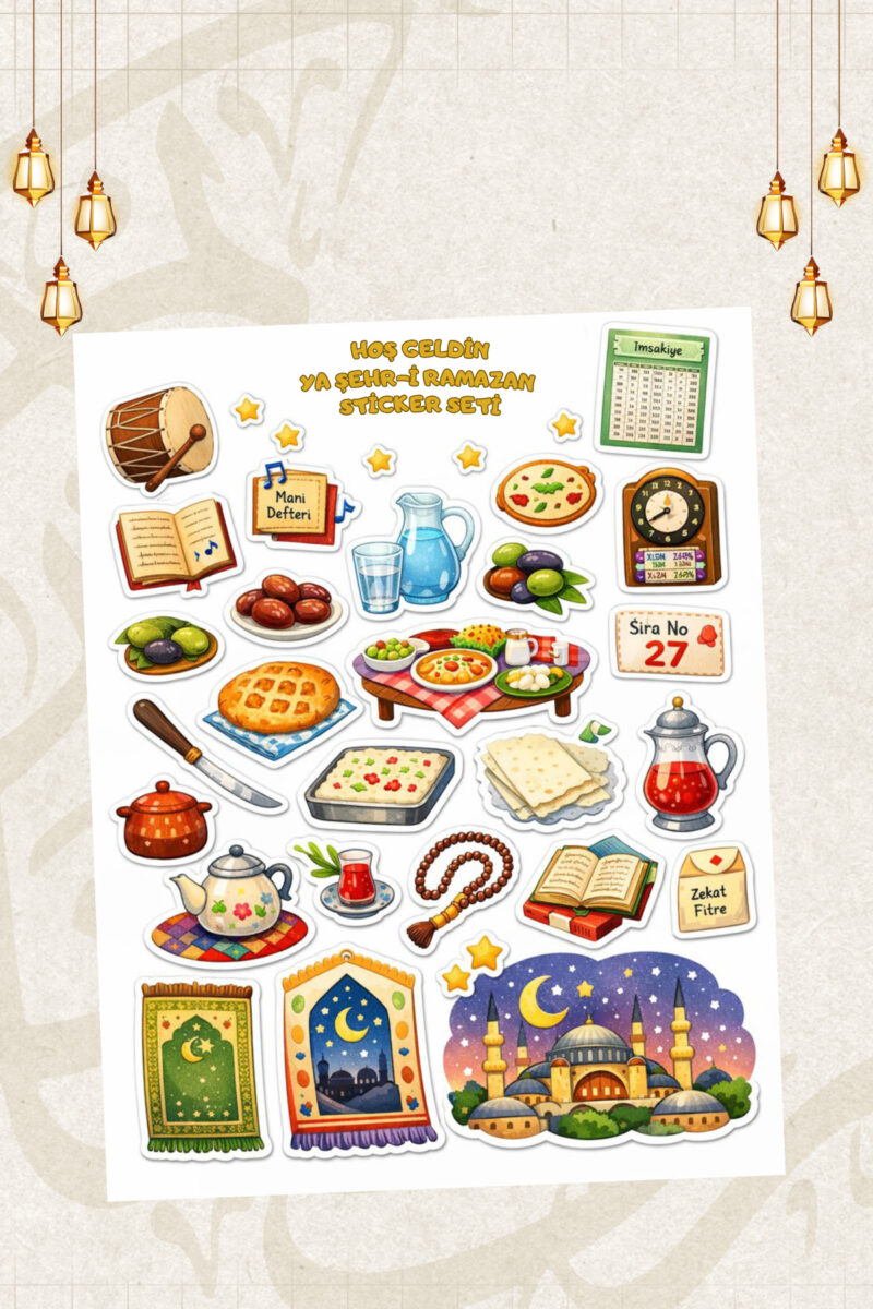 Alternative view of Ramazan Ayı Temalı Sticker Seti Ajanda Journal Günlük Defter Süsleme Etiket Seti