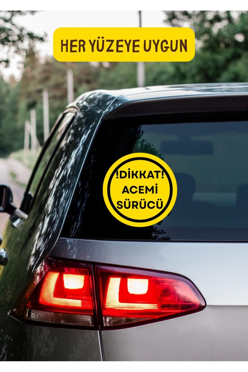 Acemi Sürücü Yeni Sürücü Sticker Su Geçirmez Sticker Araba Motor Duvar Cam Etiket Sticker