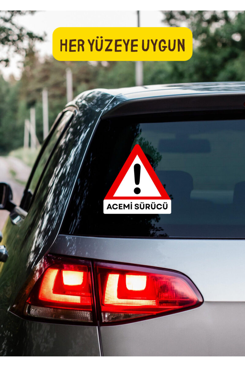 Acemi Sürücü Yeni Sürücü Sticker Su Geçirmez Sticker Araba Motor Duvar Cam Etiket Sticker