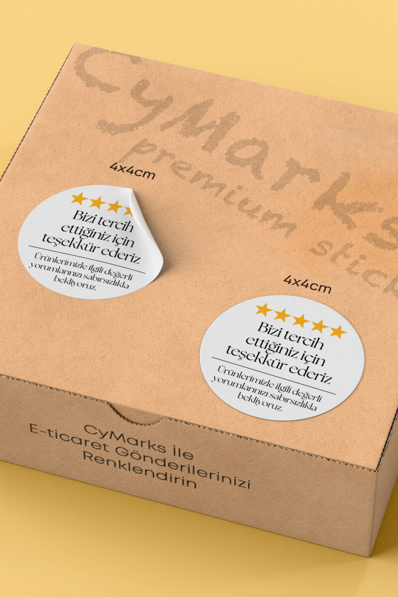 Alternative view of Sticker Paketleme Kargo Ambalaj Etiketi - 4x4cm 70 Adet