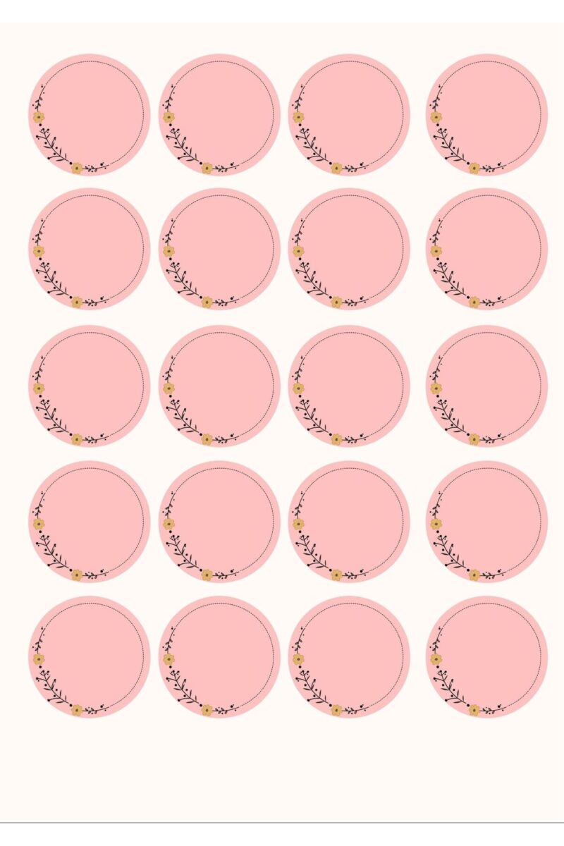 Alternative view of İsimli Bebek Etiketi Sticker- Mevlüt Doğum Günü Etiketi 4x4 cm 100 Adet - Kız Pembe