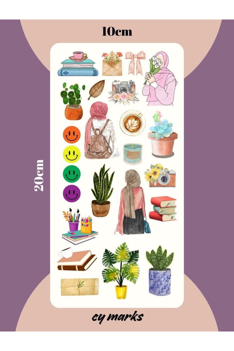 Alternative view of Hijab 2'li Sticker Seti - Planner Ajanda Tablet Telefon Laptop Bullet Journal Sticker Etiketi