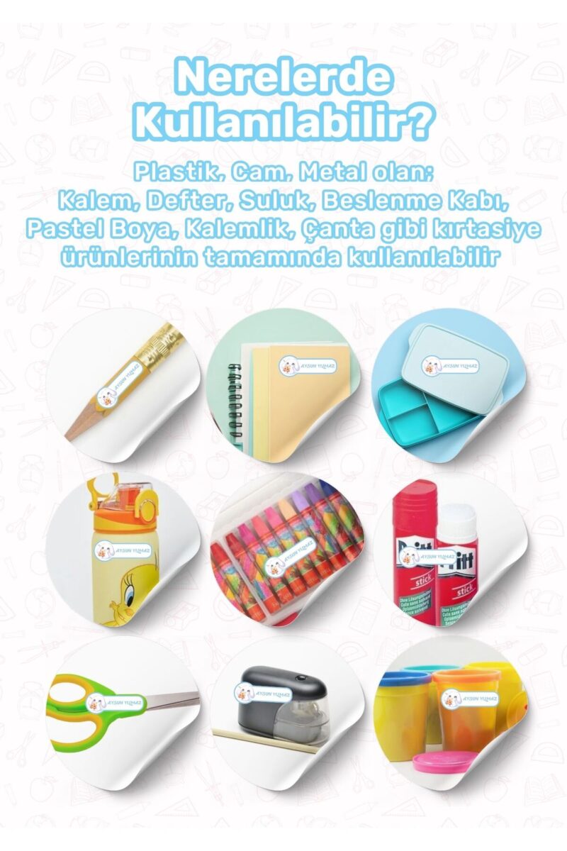 Alternative view of Okul Etiketi Kalem Etiketi Defter Etiketi Özel Isim Yazılabilen Etiket Cinnamoroll Temalı 181 Adet